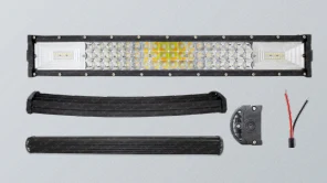 Barra Led Curva 21” Luz blanca y ámbar fija