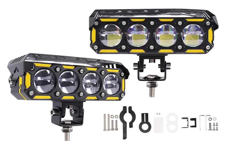 Barritas Slim - Par de Barritas 4 Lupes ARO Dual Color 40w- 12-24v -6000K