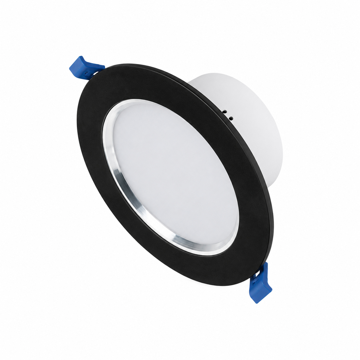 Empotrable LED Downlight 12W Negro con Aro Satín para Interior Luz Blanca — imagen 1