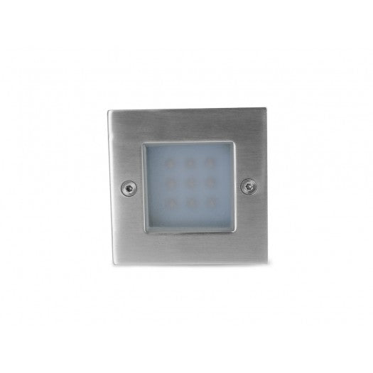 Luminario LED empotrable 0.9W acero inoxidable IP65 — imagen 1
