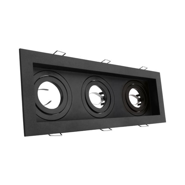 Empotrable dirigible decorativo TRIPLE color NEGRO ADE112 — imagen 1