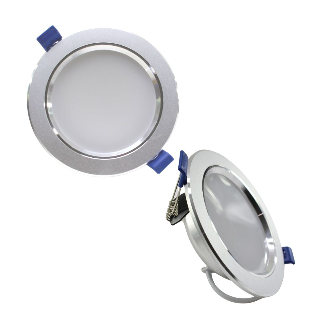 Downlight LED Empotrar - Luz Fría  Blanco Plafón Satino — imagen 1