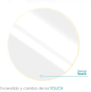 Espejo LED Redondo 29W Luz Regulable para Baño IP65 — imagen 1