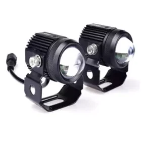 Juego de Faros Auxiliares LED Dual Color con Lupa