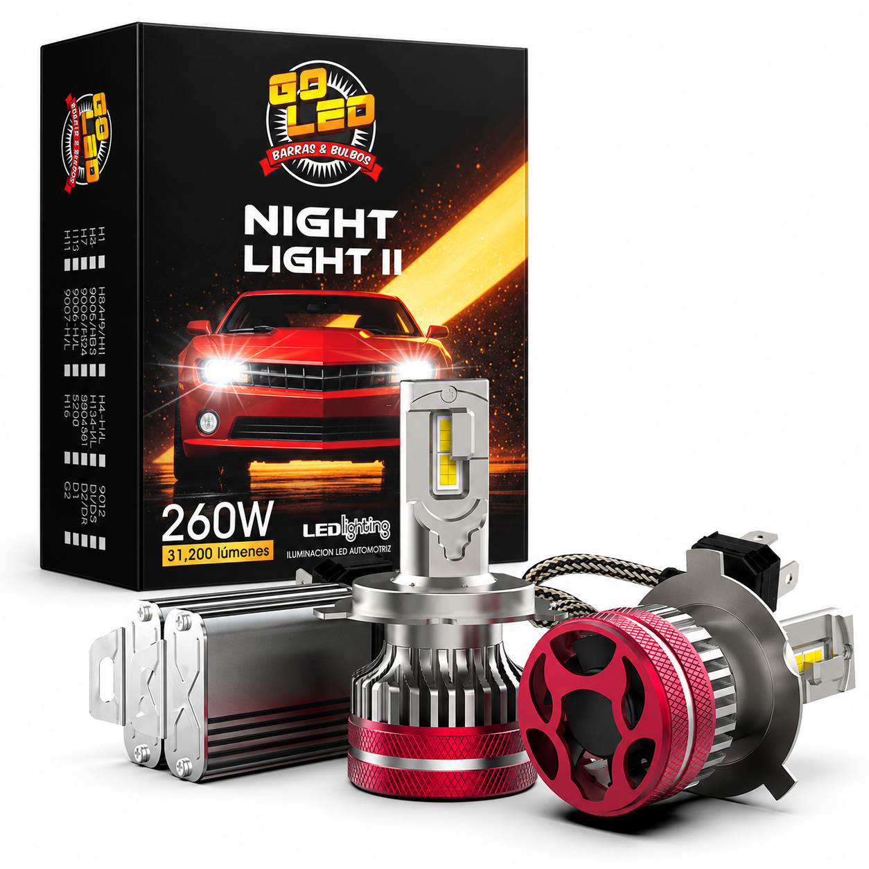 Kit de bulbos LED automotrices H4, luz alta y baja, 2 piezas — imagen 1