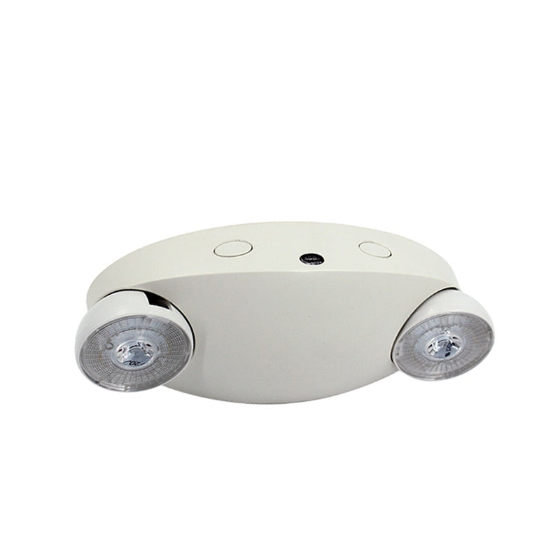 Lampara de Emergencia 2 Faros Policarbonta Blanco — imagen 1