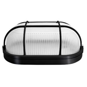 Luminaria de Pared Náutica Rejilla Negra ADE-018 | Iluminación Decorativa para Exteriores — imagen 1