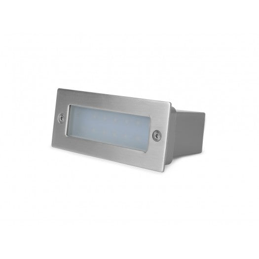 Luminario LED empotrable 1.2W acero inoxidable IP65 — imagen 1