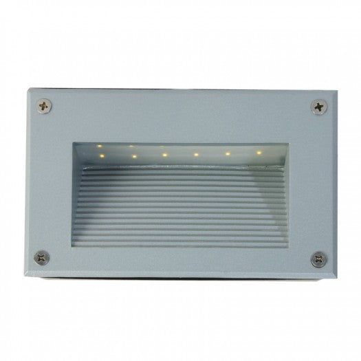 Luminario LED empotrable 1.2W gris para muro exterior — imagen 1