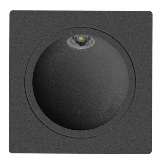 Luminario LED empotrable 3W grafito para muro — imagen 1