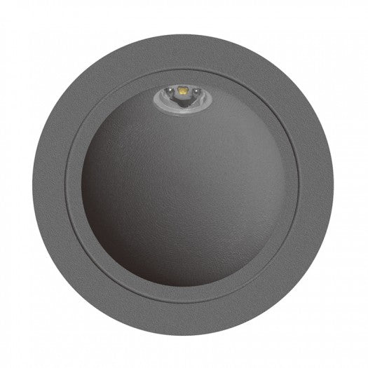 Luminario LED empotrable 3W grafito para muro exterior — imagen 1