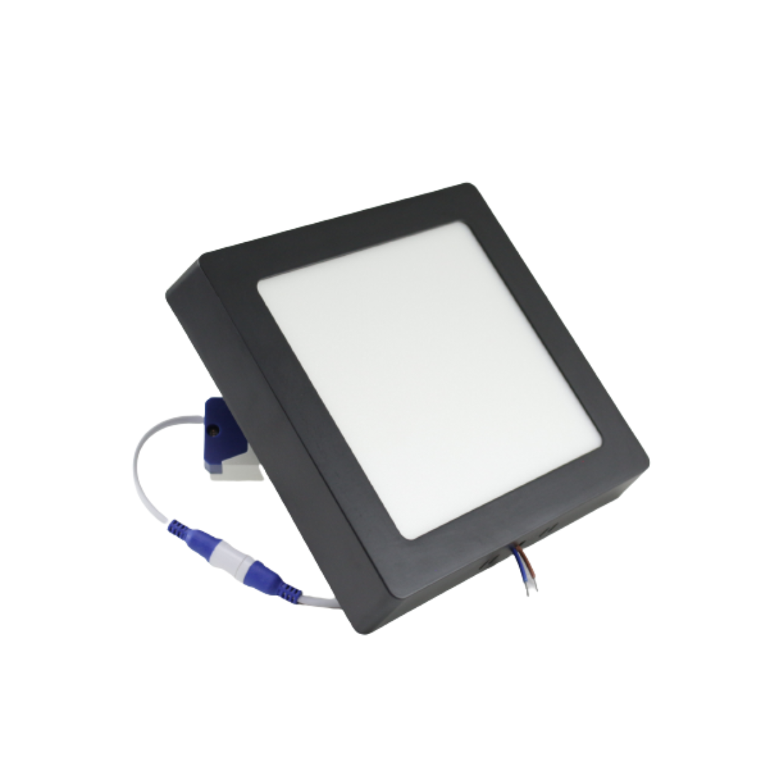 Lámpara LED Sobreponer Cuadrado 18w Negro 6500K — imagen 1