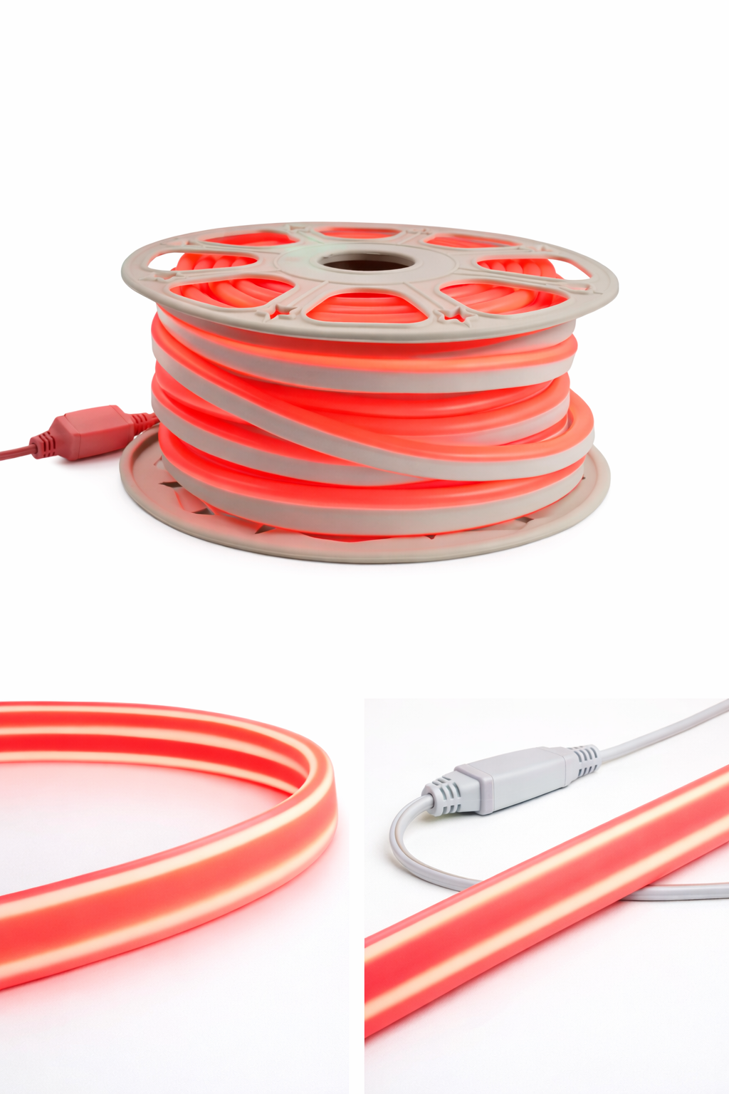 Manguera Neón LED Roja IP65 127V Rollo 25m — imagen 1