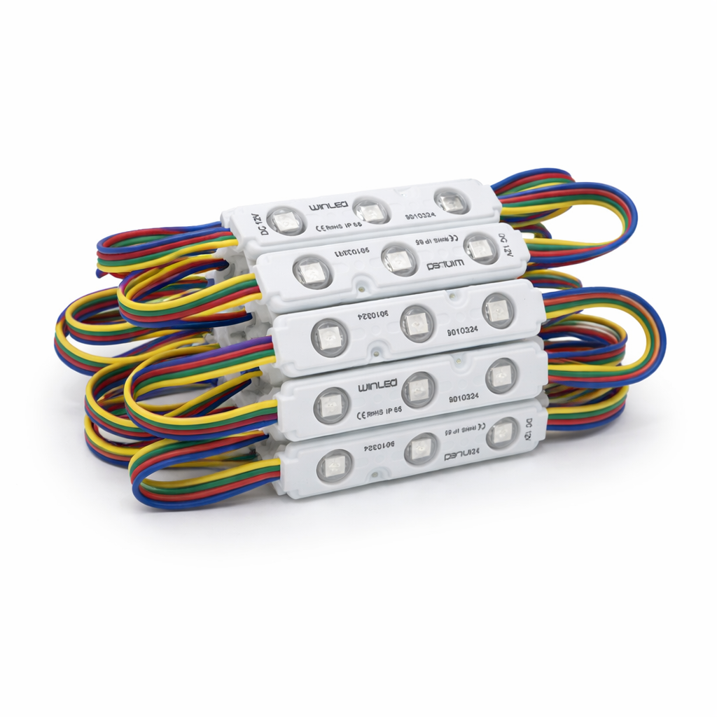 MODULO 3 LED SMD 5050 EXTERIOR RGB — imagen 1