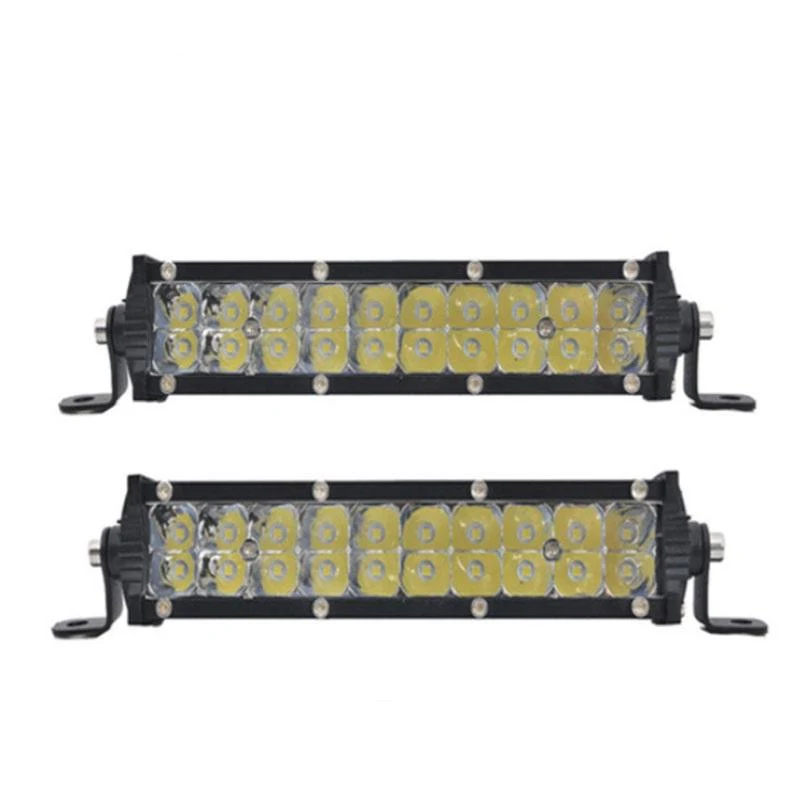Par de Barras LED Slim Doble Hilera 60w Luz Blanca