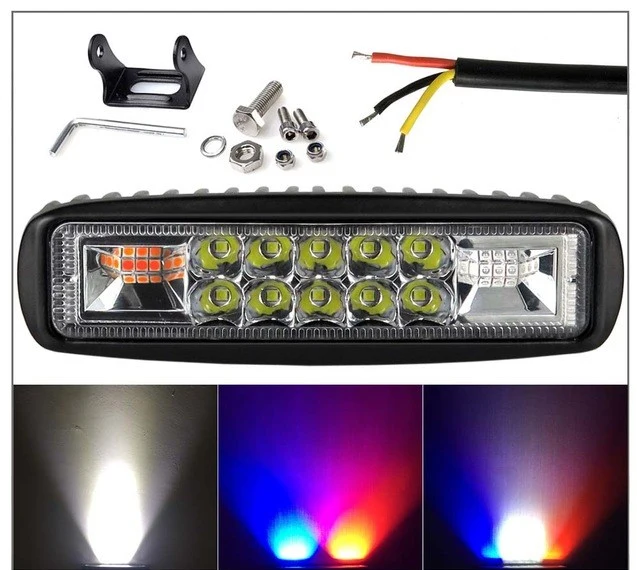 PAR DE BARRITA LED 15CM 30W STROBOS POLICIACOS