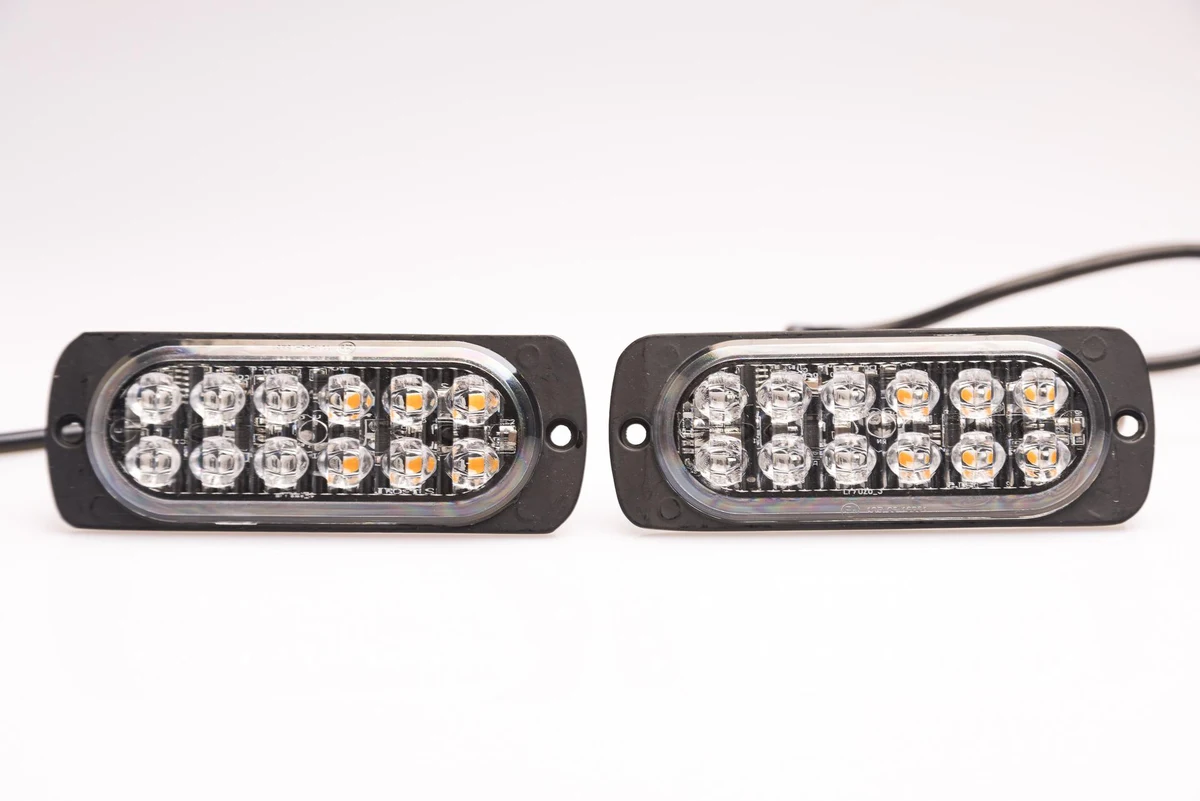 Par de Códigos LED de Emergencia Rojo & Amarillo
