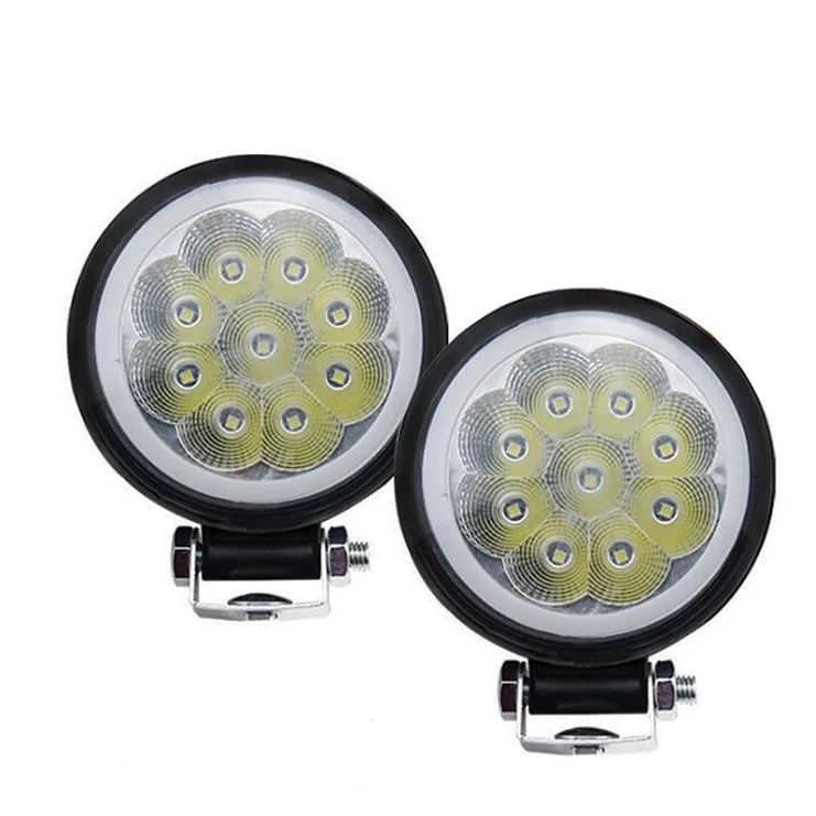 Par de Farito Redondo LED Aro Amber 27w Paz & love