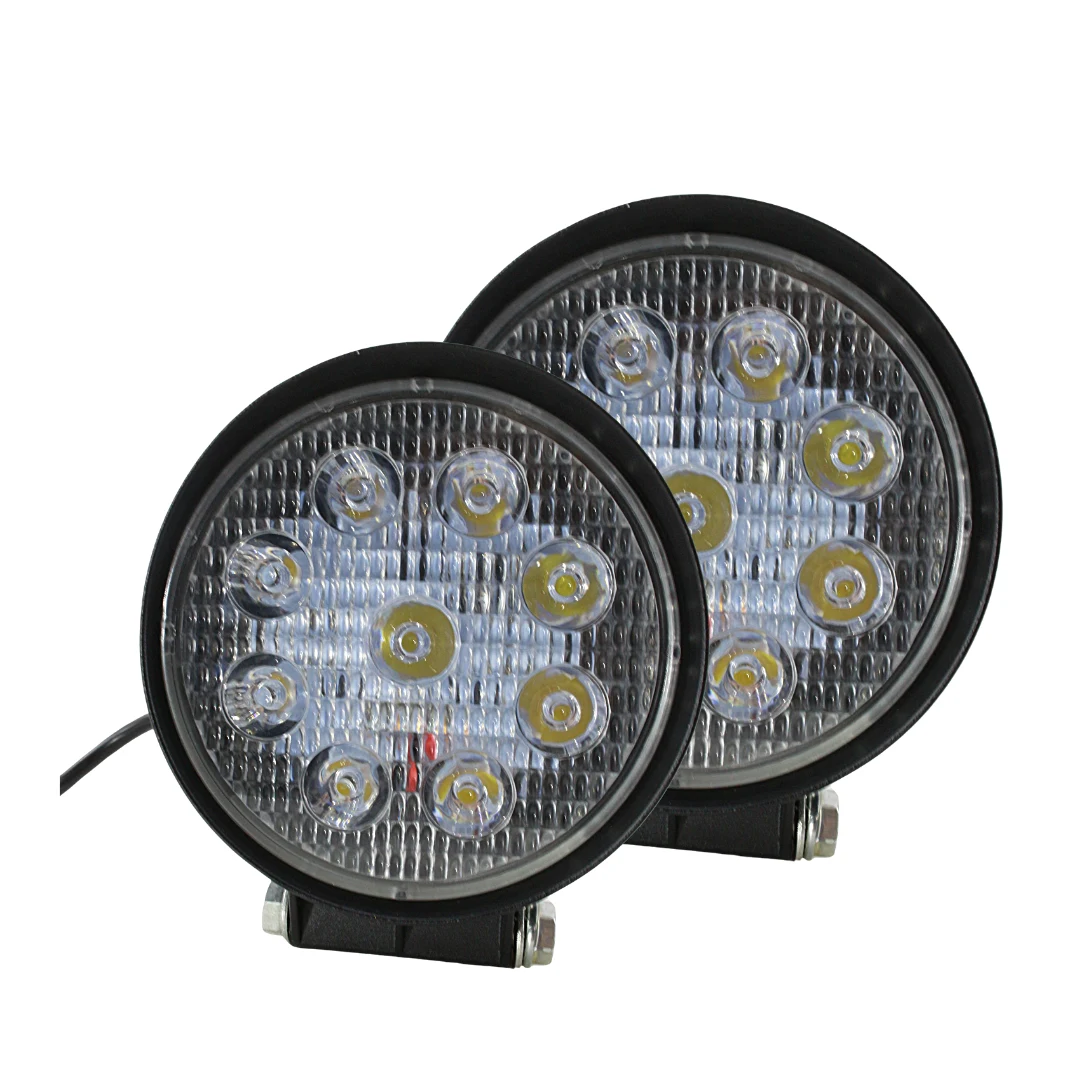Par de Faritos LED Redondos 27w Luz Blanca