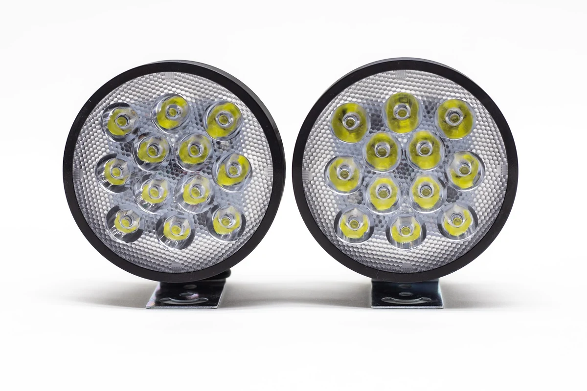 Par de Faros Auxiliar Redondo 4  Luz Blanca