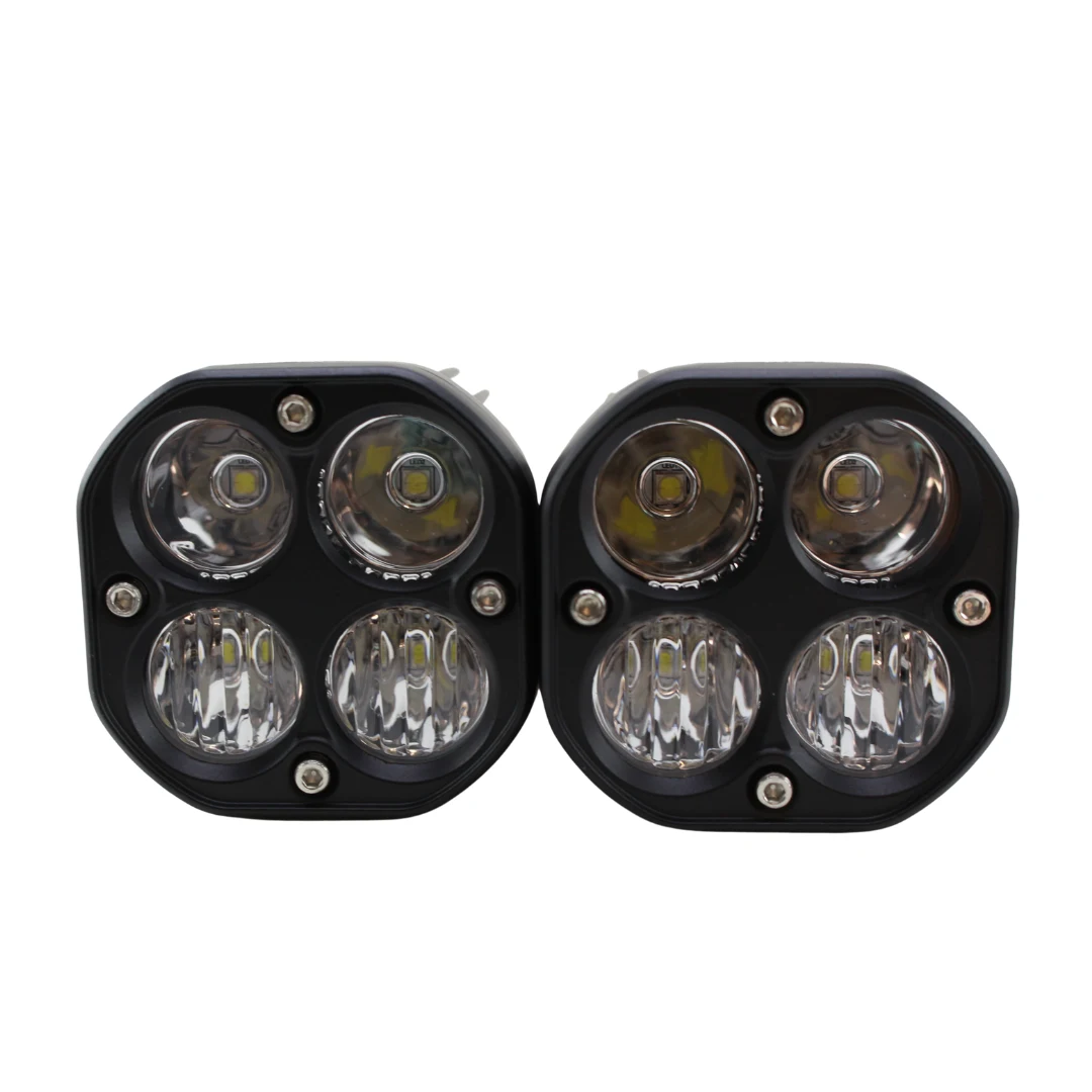 Par de Faros Cuadrados Hiperleds Luz Blanca