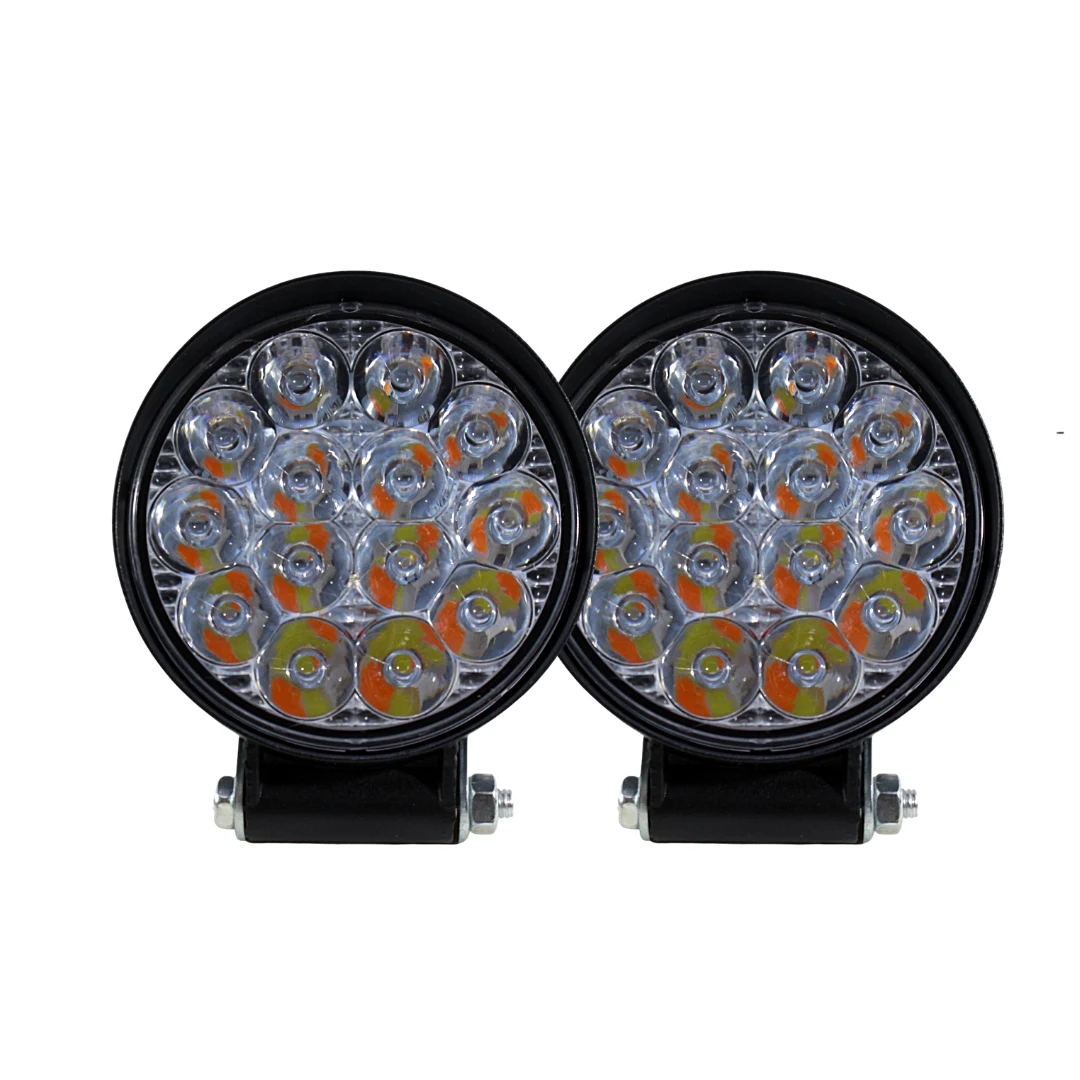 Par de Faros  de Leds 12-36v 14leds  42w