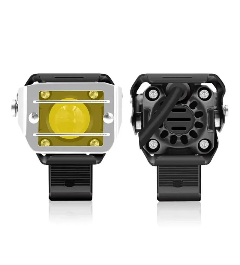 Par de Faros Led 1 Led 20W Luz Blanca/ Amarilla Fija con Lupa Alta/Baja