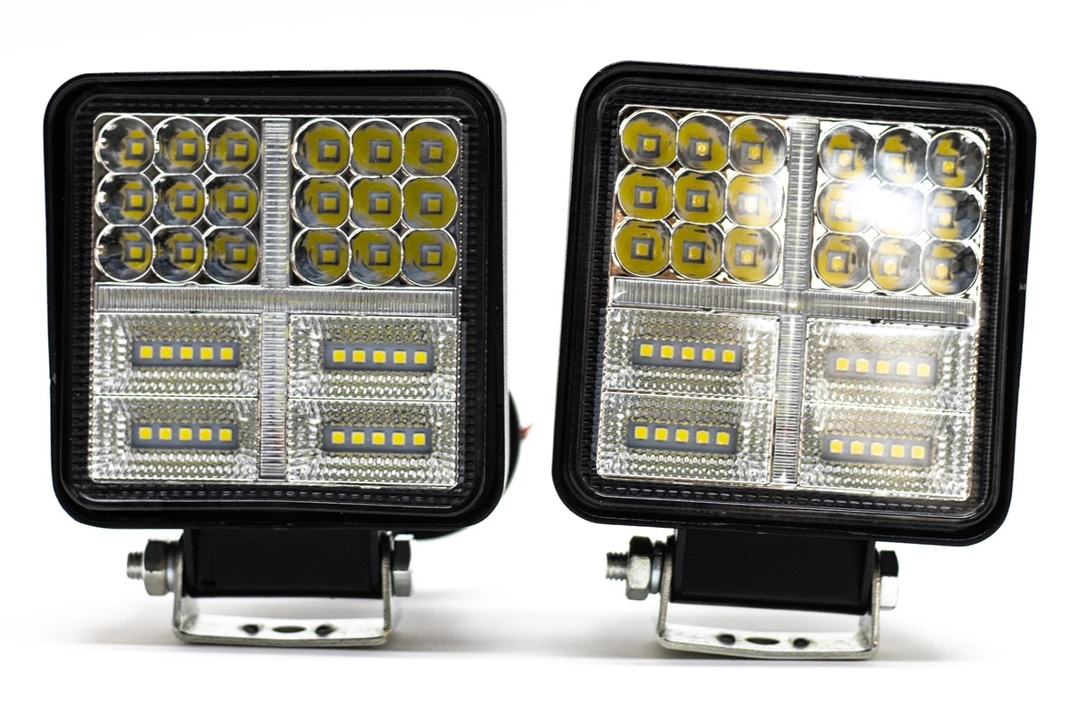 Par de Faros LED Alta Potencia 144w Cruz Blanco