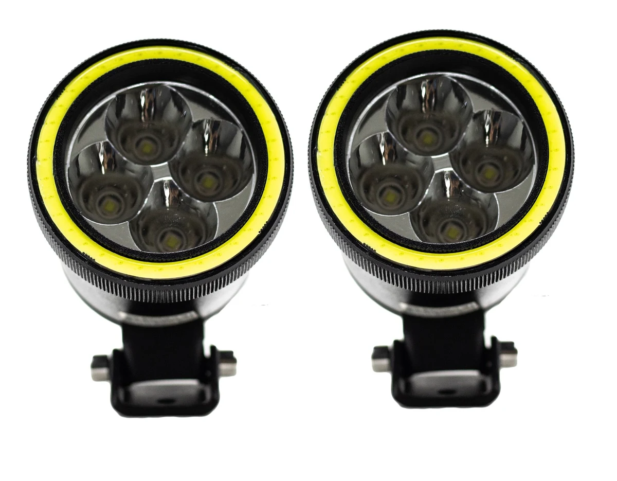 Par de Faros LED Anti Niebla Aro Ángel + Strobos