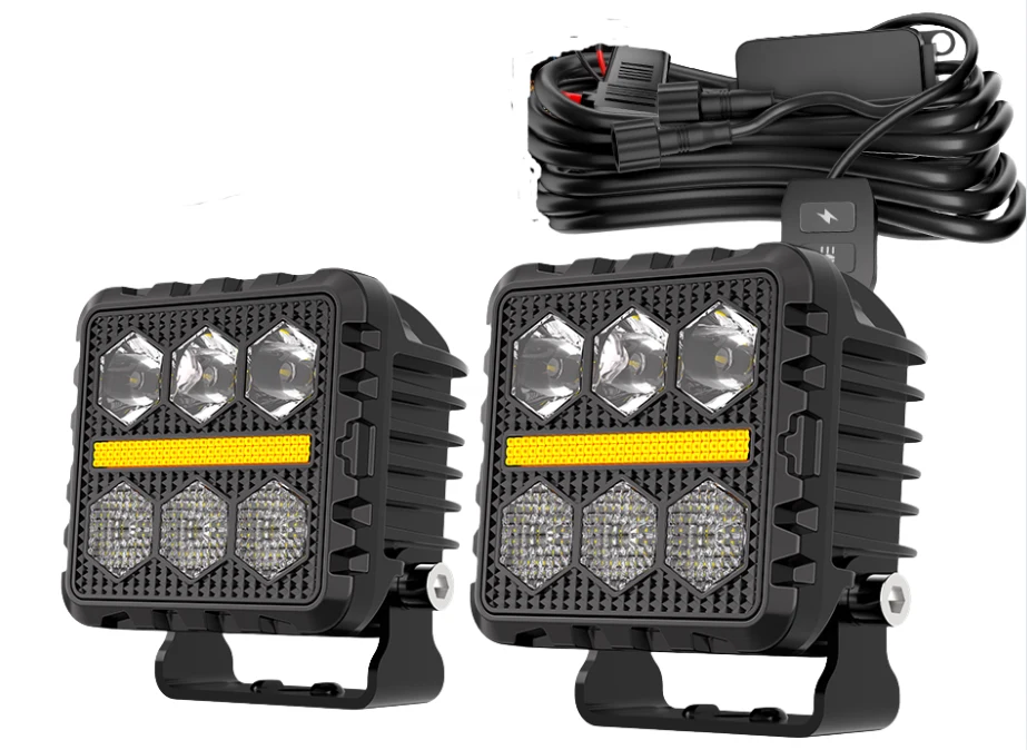 Par de Faros LED automotriz 23W – Luz Blanca 6000K
