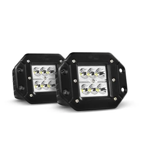Par de Faros LED Cuadrado Reforzado 18w