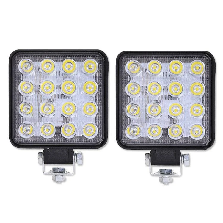 Par de Faros LED Cuadrados Custom 42w Luz Blanca