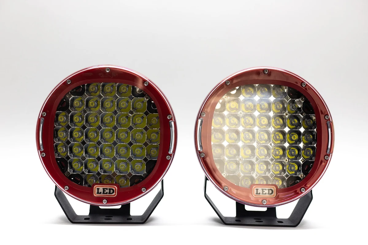 Par de Faros LED Mosters Road 9  111w RED