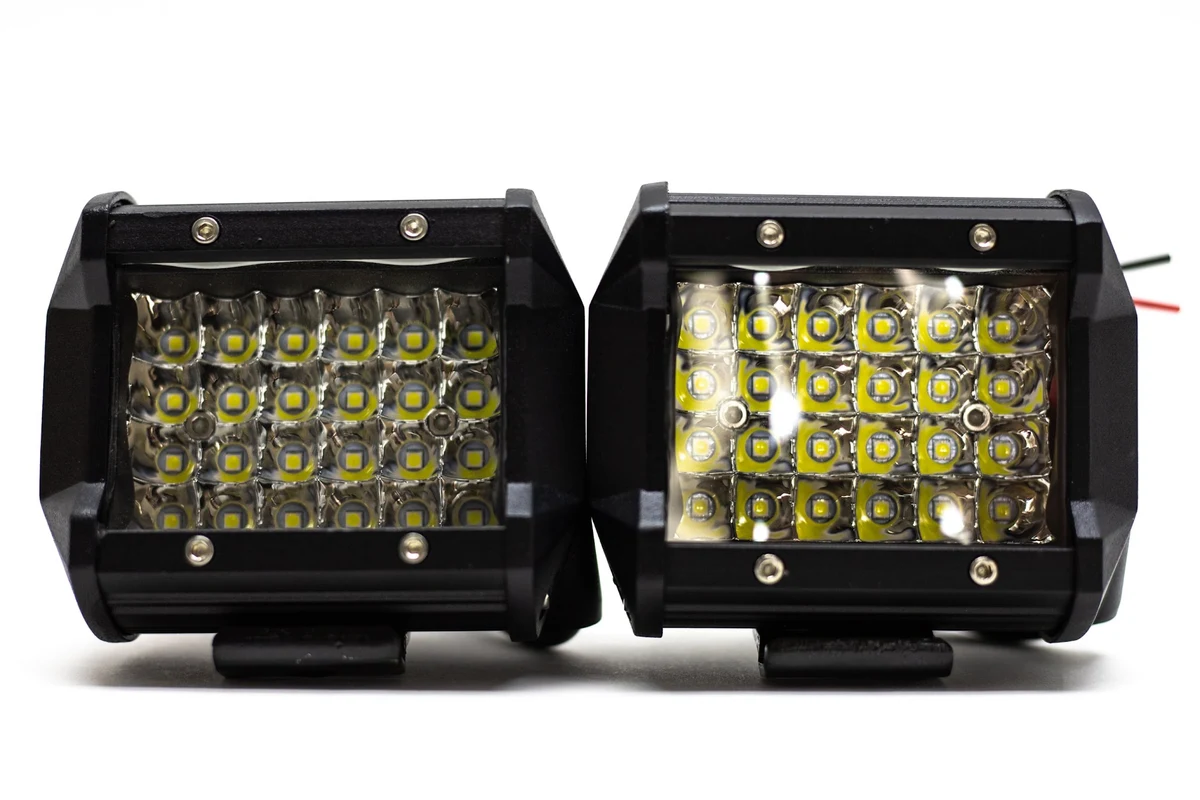 Par de Faros LED Off Road  4 Hileras 72w