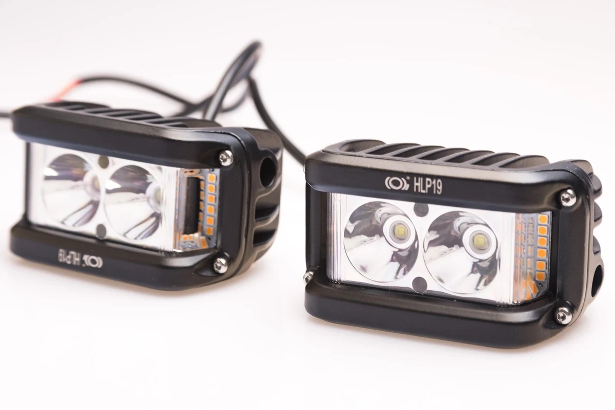 Par de Faros LED Off-Road Laterales con Strobos Amber 20w