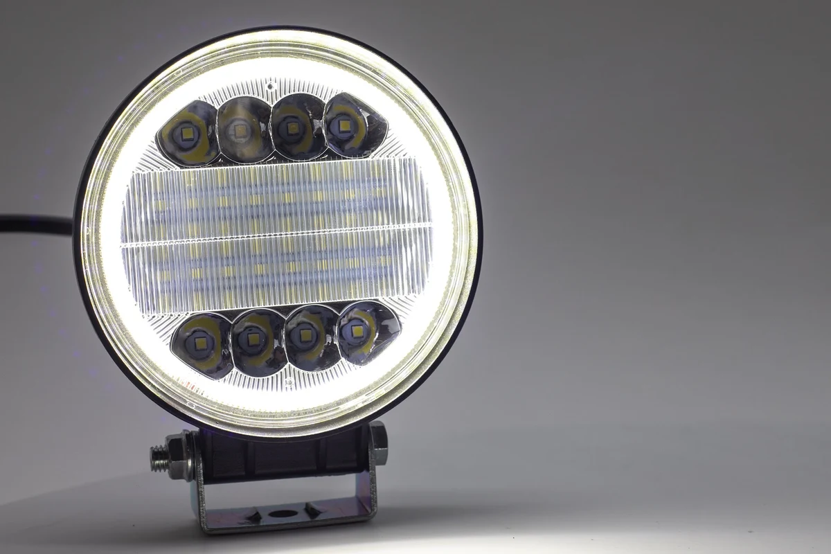 Par de Faros LED Redondo 4" Aro de Ángel Blanco 72w