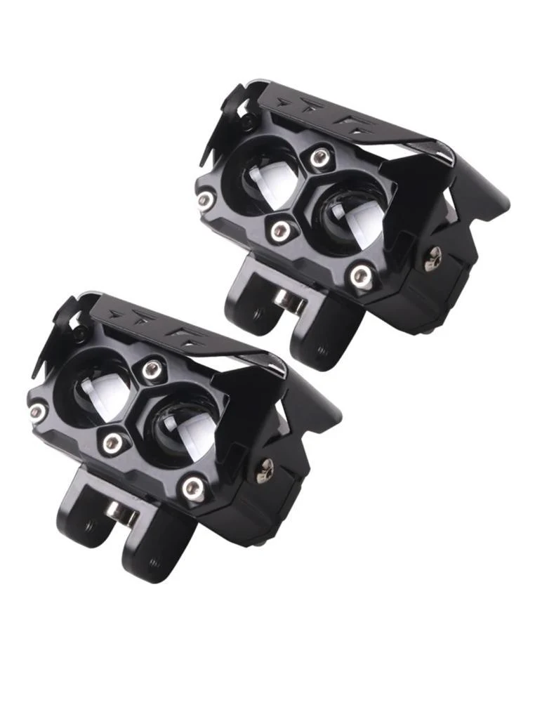 Par de Faros Leds 2 Leds 40w Blanco+ Amarillo+ Estrobo
