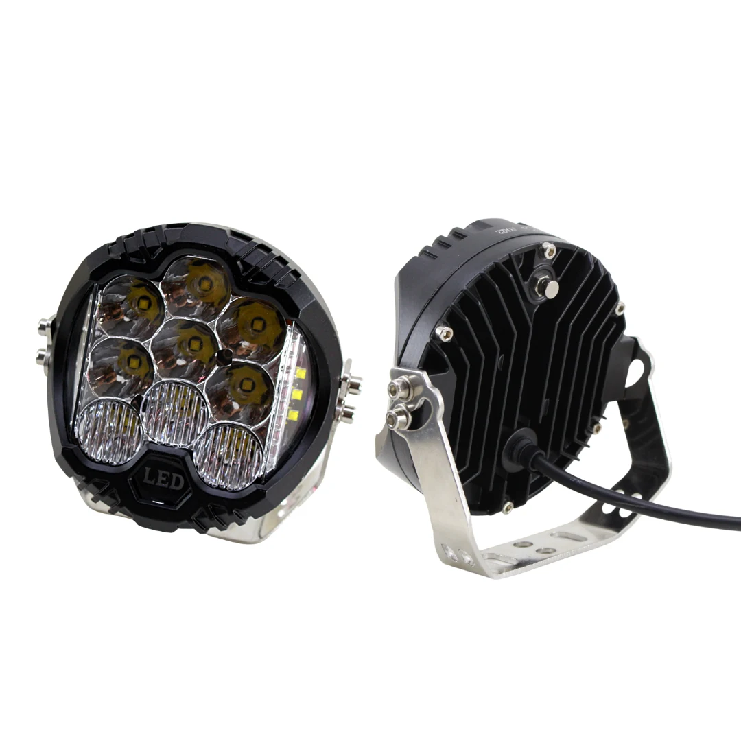 Par de Faros Off-Road 7" con DRL 120w Blanca