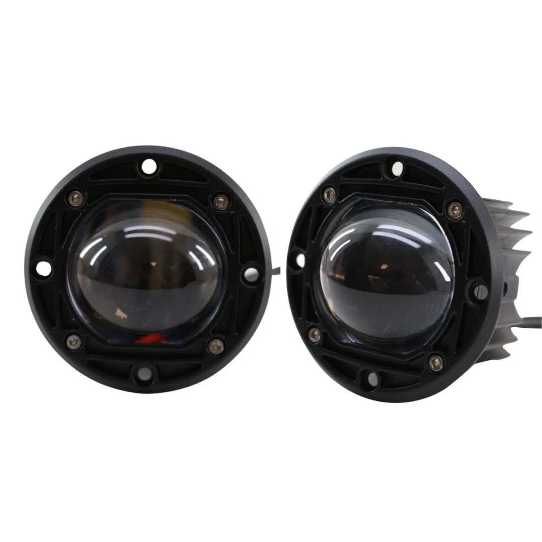 Par de Faros Redondos 30w Hiperleds Dual Color + Estrobo Lupa