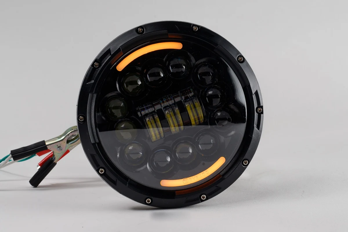 Par de Unidad LED Redonda 7   65w Custom Dual