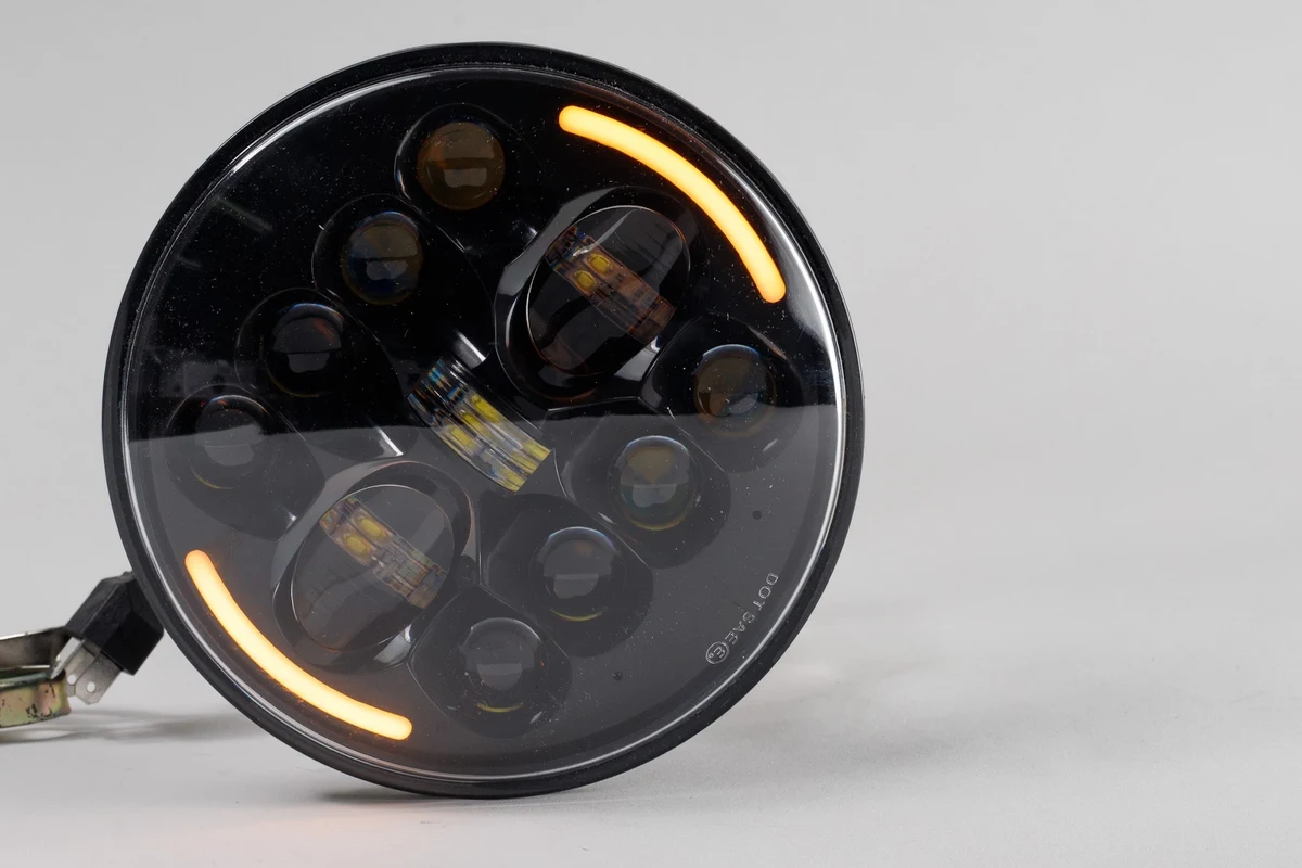 Par de Unidad LED Redonda 7  70w DirecciÃ³n Dual