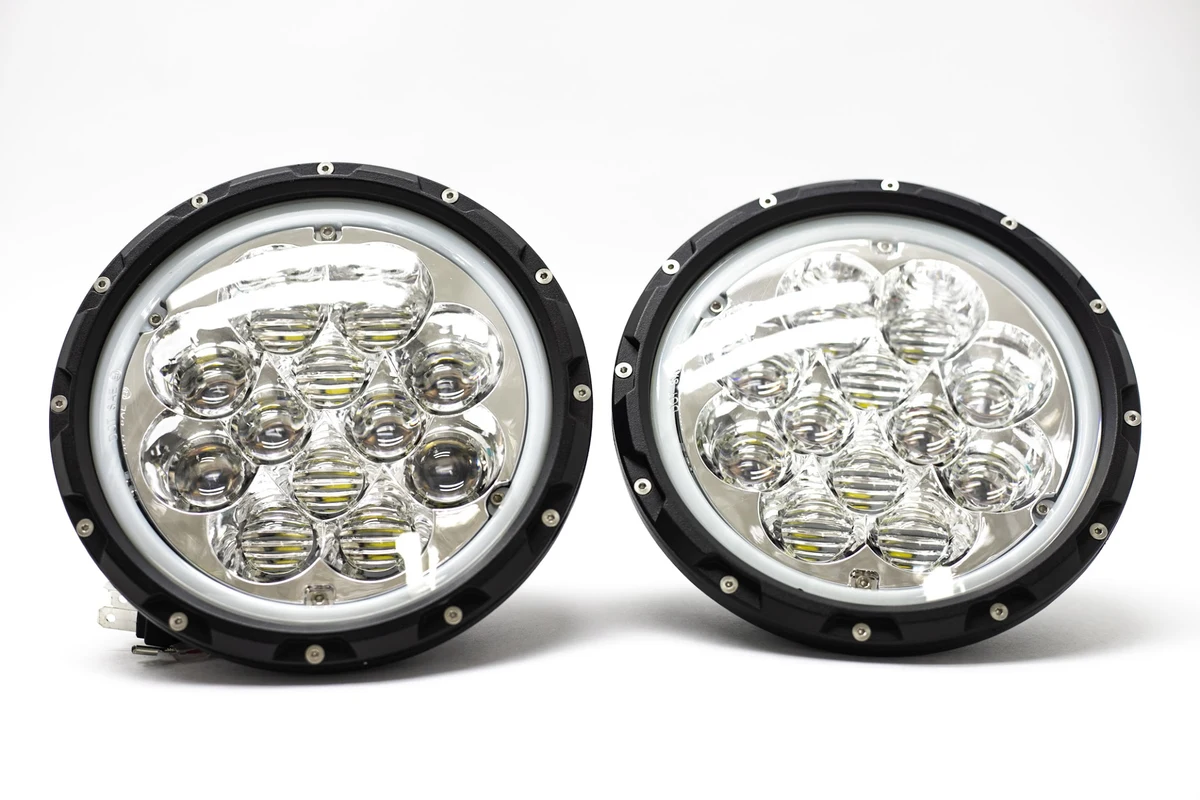 Par de Unidad LED tipo Faro 7  40w 12 Lupas