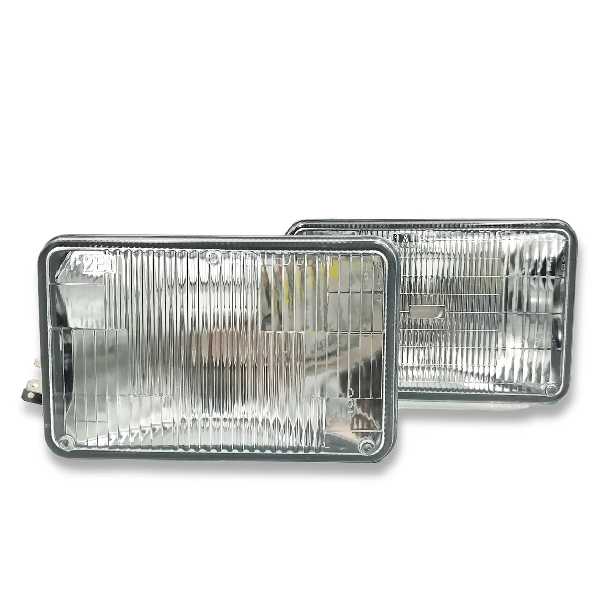 Par de Unidades Cuadrada Crital Luxe c/Bulbo LED 7x4.5