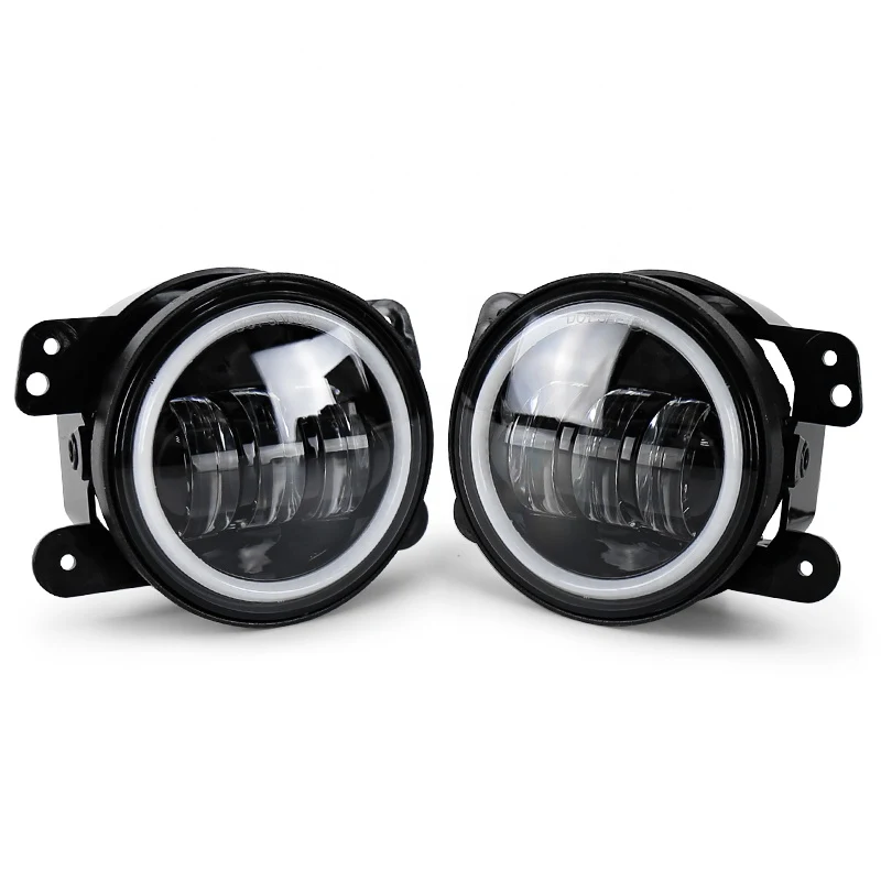 Par de Unidades LED Neblineros Redondas Aro de Ãngel Dual
