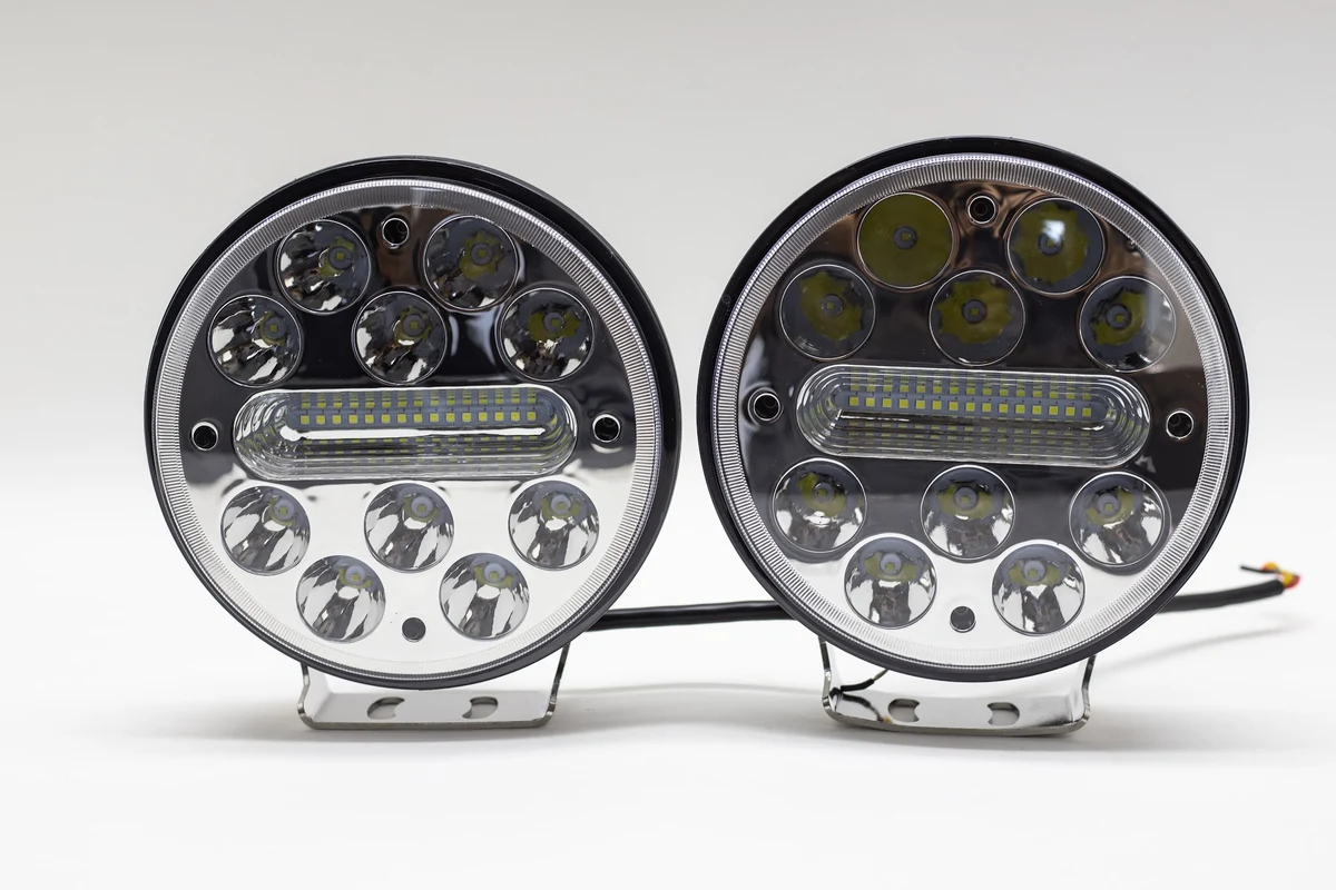 Par de Unidades LED Redonda 7" Delanteras 75w