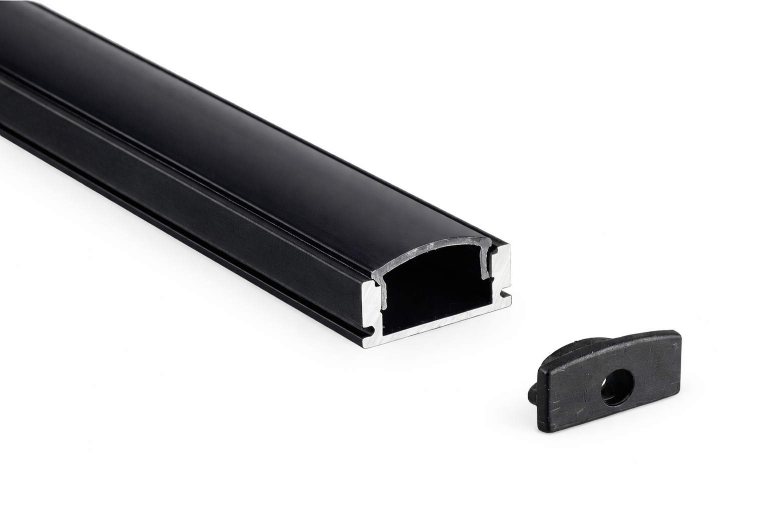 Perfil de Aluminio Empotrable para Tira LED 3m Negro o Aluminio — imagen 1