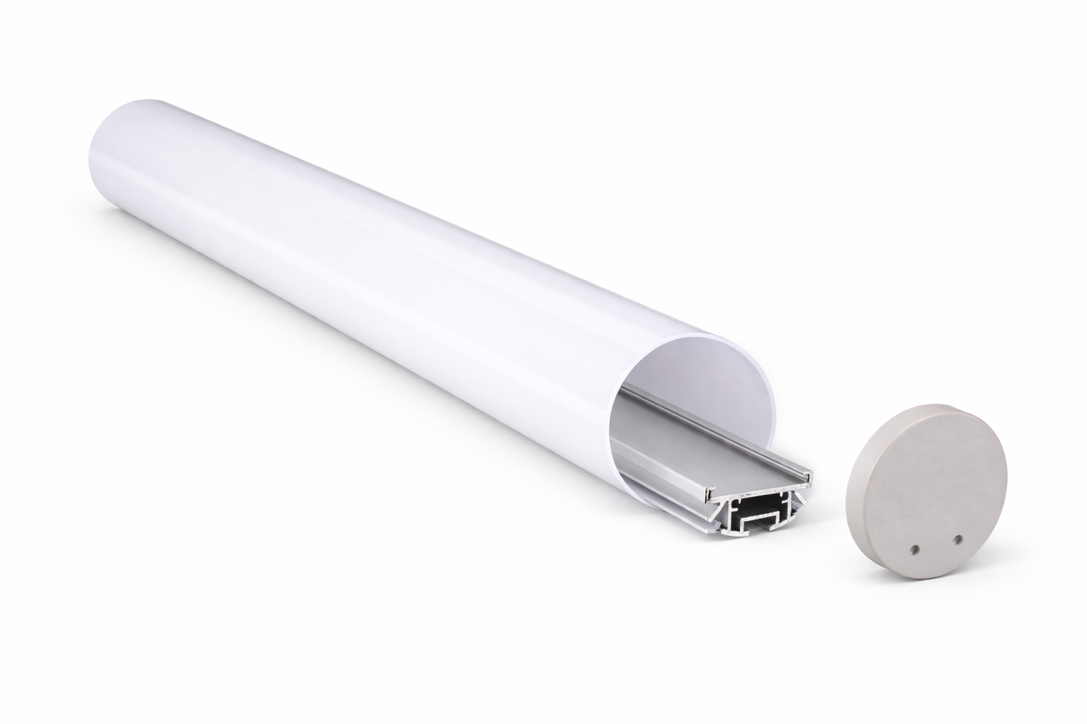 Perfil de Aluminio Suspender 3m Ø6 cm LED — imagen 1