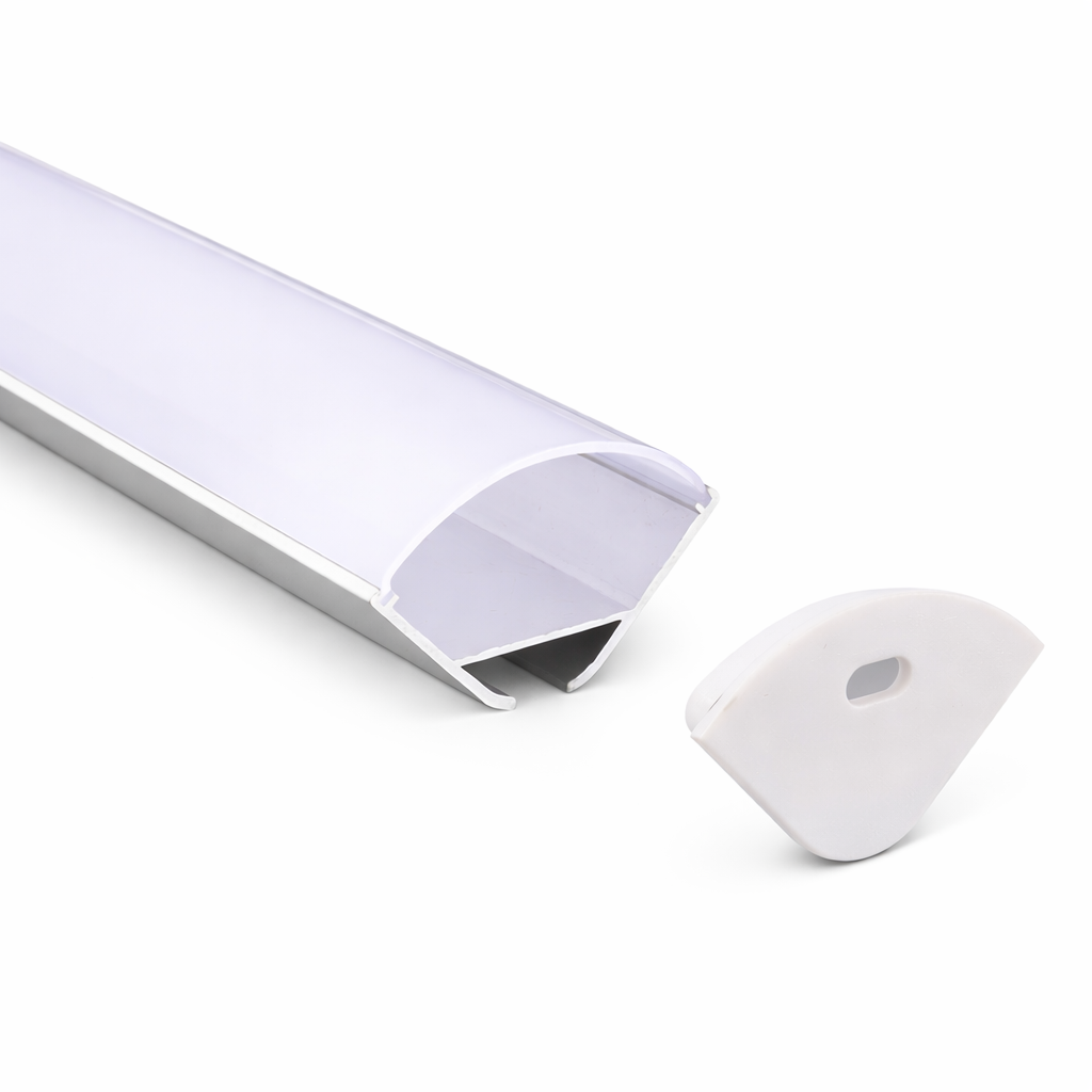 Perfil de Aluminio para Tira LED 3m Empotrable o Sobrepuesto — imagen 1