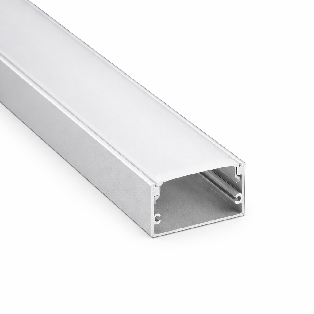 Perfil de Aluminio para Tira LED 3m Delgado con Difusor Opalino — imagen 1