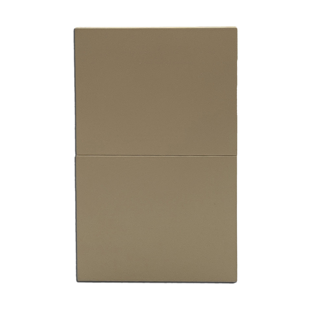 Placa Apagador Luxury 2 Interruptores 3 Vías Color Oro — imagen 1